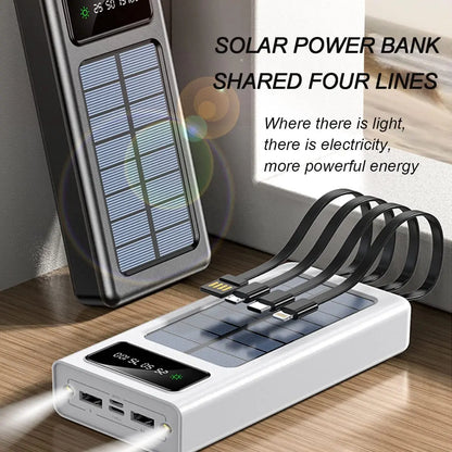 Portable charger solar power bank 12000mah/20000mah large capacity