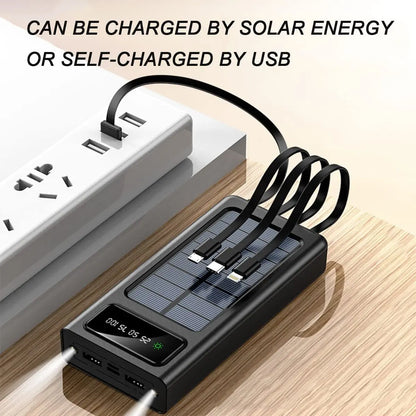 Portable charger solar power bank 12000mah/20000mah large capacity