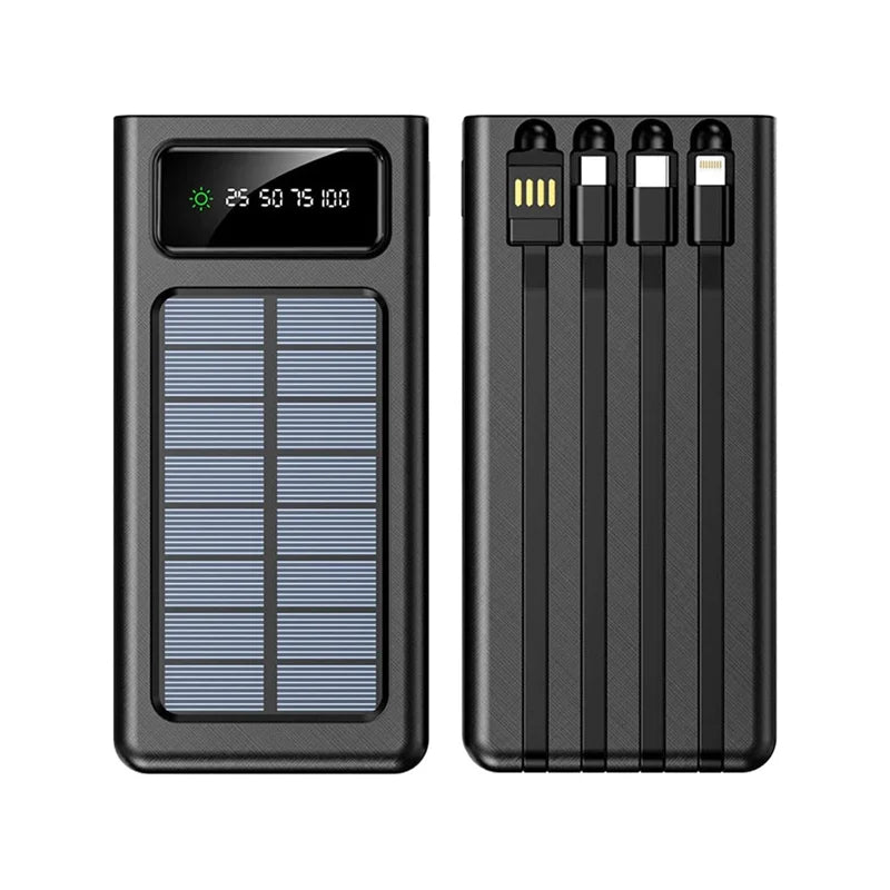 Portable charger solar power bank 12000mah/20000mah large capacity