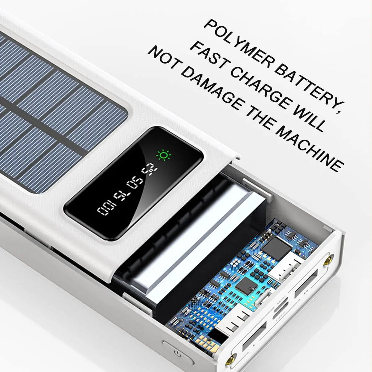 Portable charger solar power bank 12000mah/20000mah large capacity