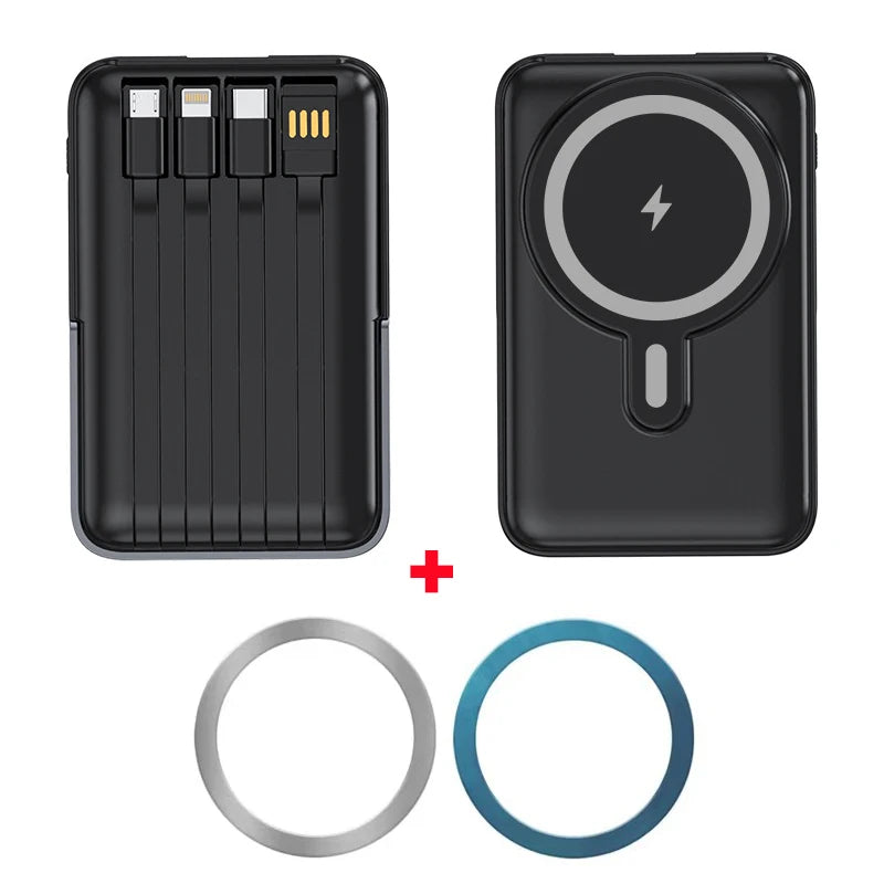 20000mAh Magnetic Power Bank with Cable Stand Wireless