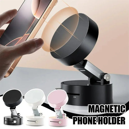VoltEdge™ Mini Vacuum Suction Magnetic Car Phone Holder | 360° MagSafe Dashboard & Windshield Mount
