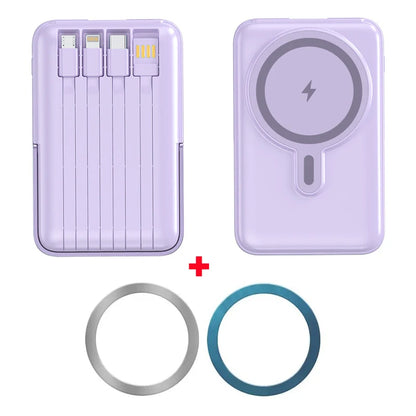 20000mAh Magnetic Power Bank with Cable Stand Wireless