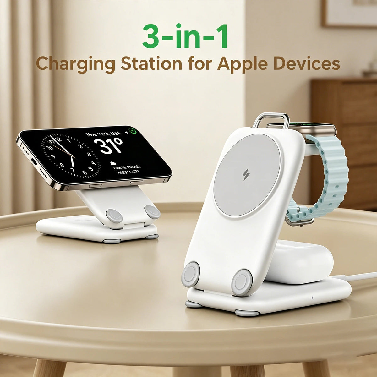 VoltEdge™ 3-in-1 Foldable MagSafe Travel Charging Hub