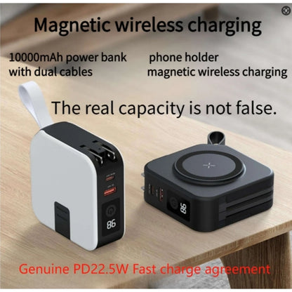 Magnetic Wireless Charging Bank 10000mAh PD22.5W Built-in Cable