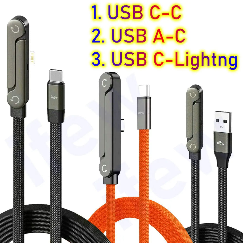 USB Type C Flat Charger Charging Cable C Kick Cable Stand Invisible