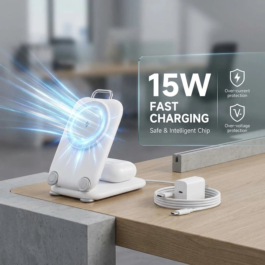 VoltEdge™ 3-in-1 Foldable MagSafe Travel Charging Hub