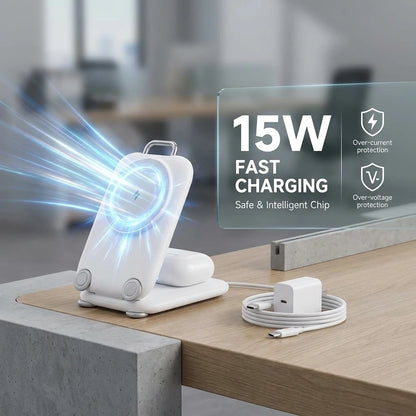 VoltEdge™ 3-in-1 Foldable MagSafe Travel Charging Hub
