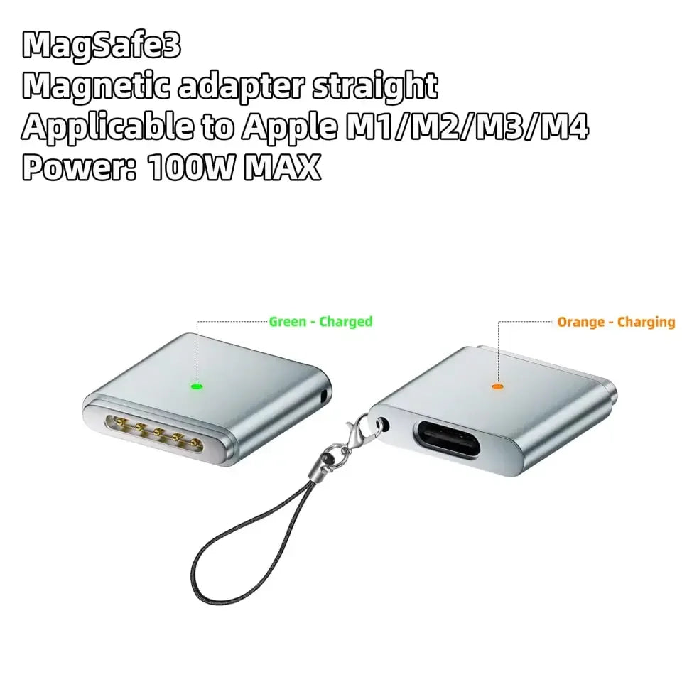 100W PD Type-C to MagSafe 3 Magnetic Fast Charging Adapter