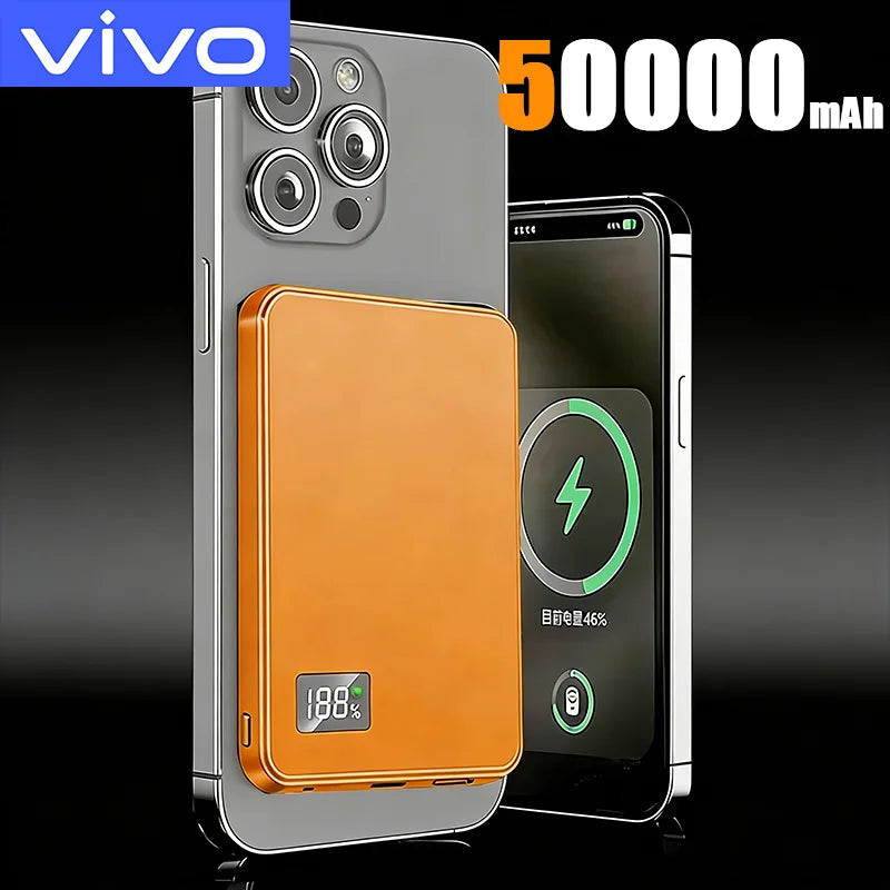 50000mAh Ultra Thin Power Bank for MagSafe Magnetic Wireless