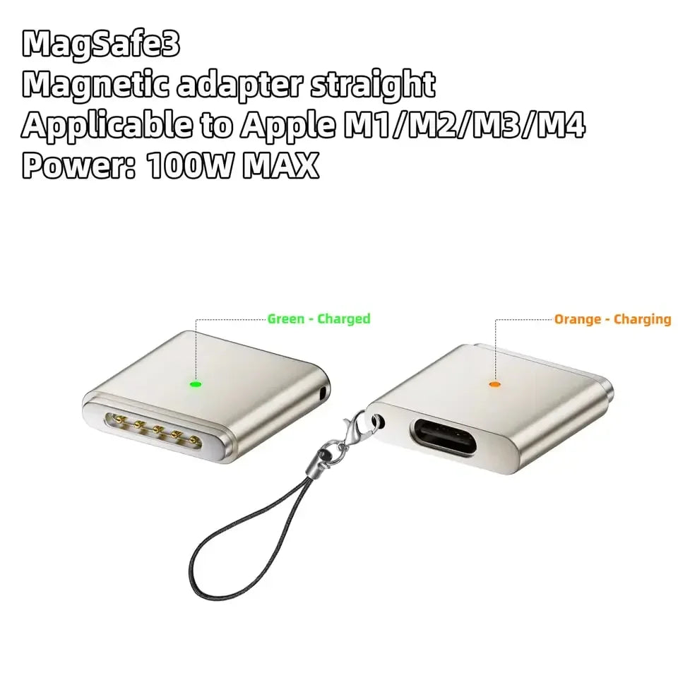 100W PD Type-C to MagSafe 3 Magnetic Fast Charging Adapter