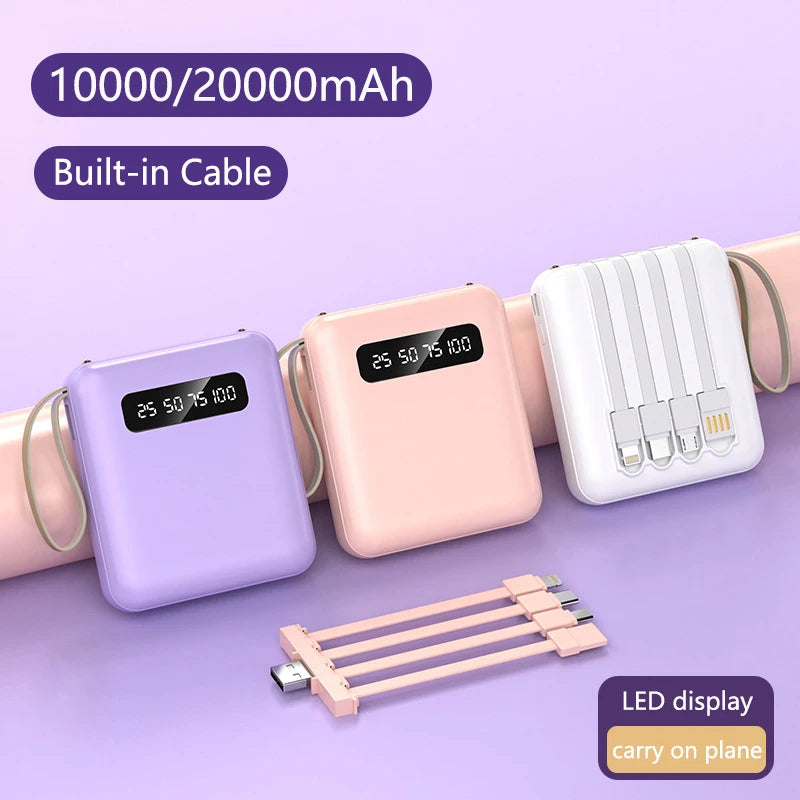 Portable Mini Power Bank 20000mAh Large Capacity Fast Charging