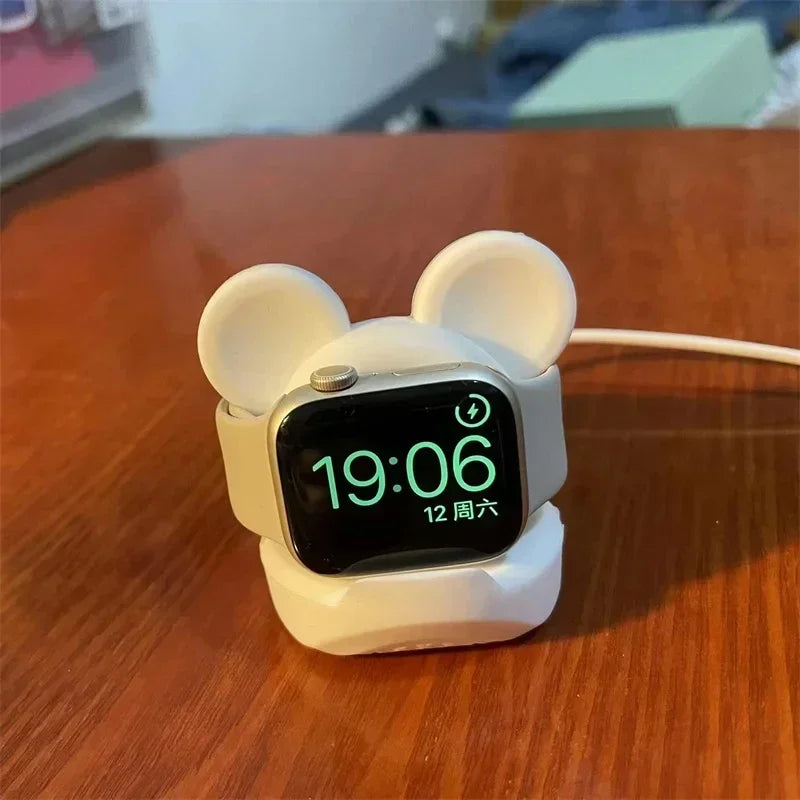 Charger stand for Apple Watch Series 10 9 8 7 6 SE 5 4 iWatch silicone