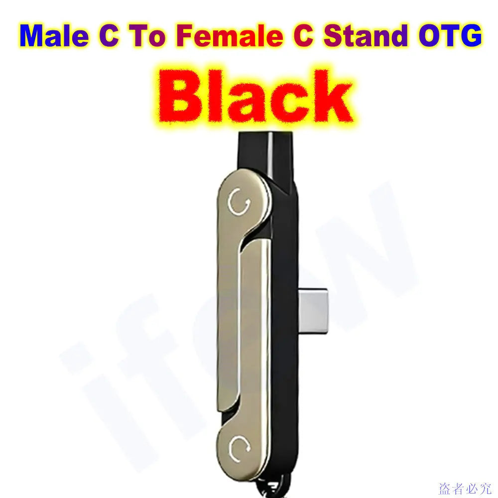 USB Type C Flat Charger Charging Cable C Kick Cable Stand Invisible