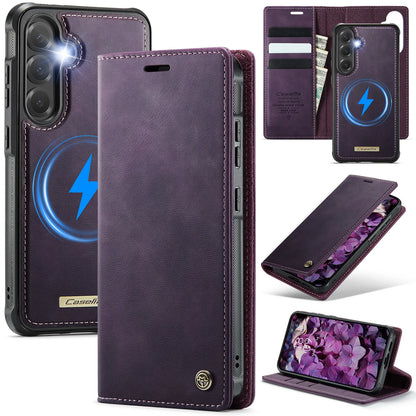 Magsafe Wireless Charging Leather Wallet Case for Samsung Galaxy