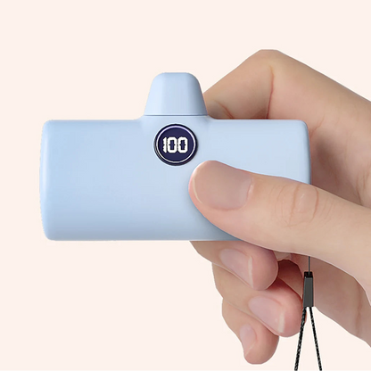 Fast Portable Charger Type C or Lightning Power Bank Compact