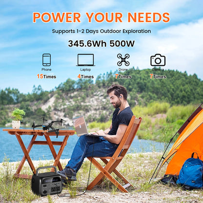 AP400 500W Solar Generator Portable Power Station 345Wh LiFePO4