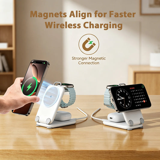 VoltEdge™ 3-in-1 Foldable MagSafe Travel Charging Hub