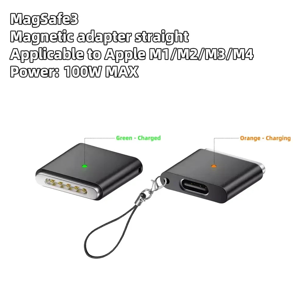 100W PD Type-C to MagSafe 3 Magnetic Fast Charging Adapter