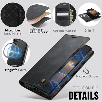 Magsafe Wireless Charging Leather Wallet Case for Samsung Galaxy