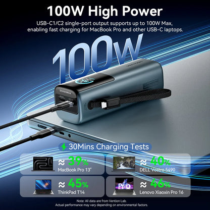 165W Power Bank 20000mAh PD Fast Charger for Laptop Portable