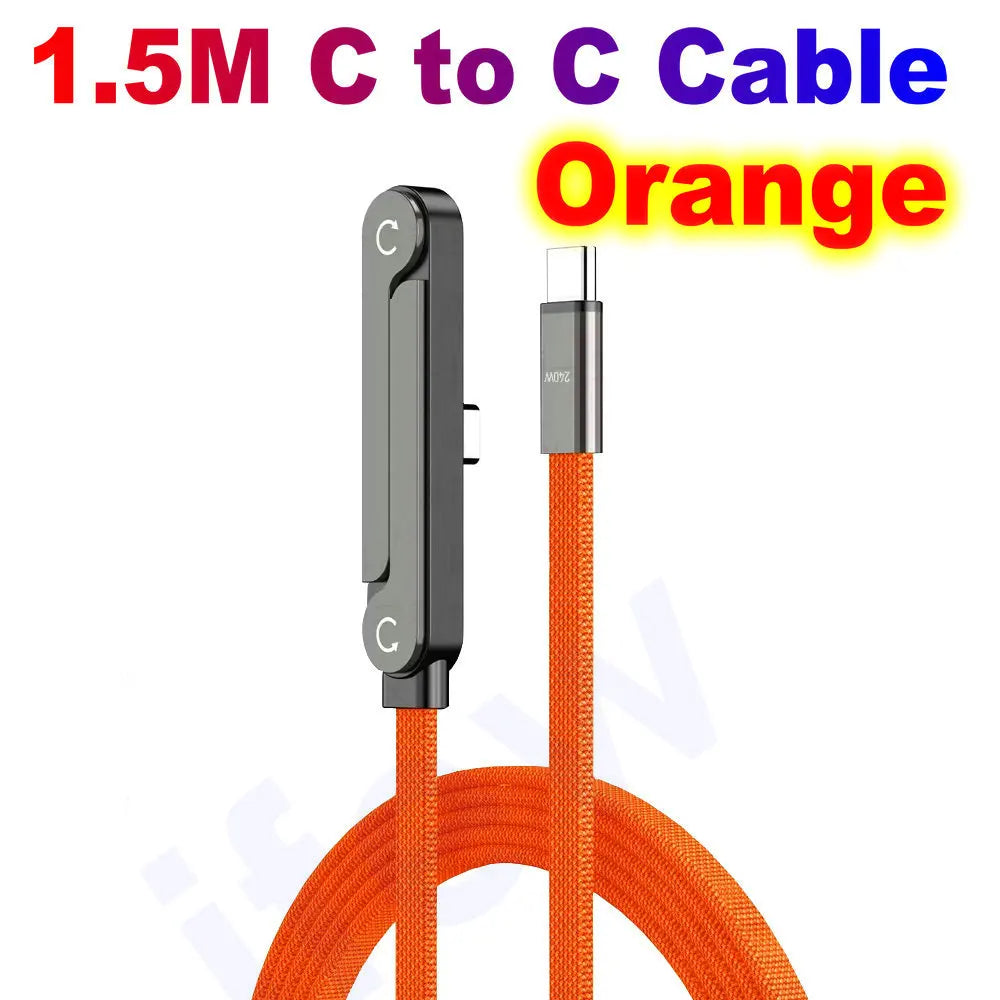 USB Type C Flat Charger Charging Cable C Kick Cable Stand Invisible