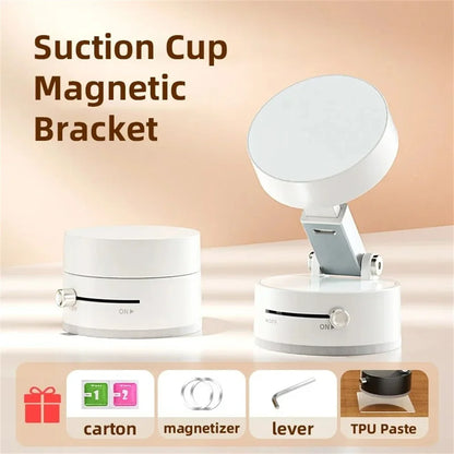 VoltEdge™ Mini Vacuum Suction Magnetic Car Phone Holder | 360° MagSafe Dashboard & Windshield Mount