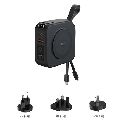 Magnetic Wireless Charging Bank 10000mAh PD22.5W Built-in Cable