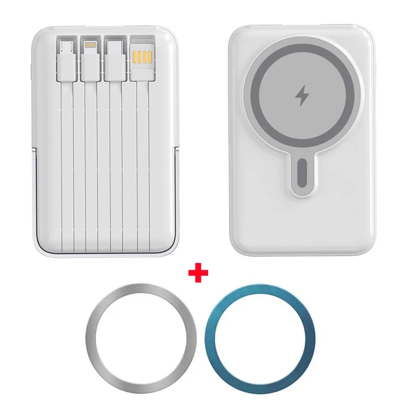 20000mAh Magnetic Power Bank with Cable Stand Wireless