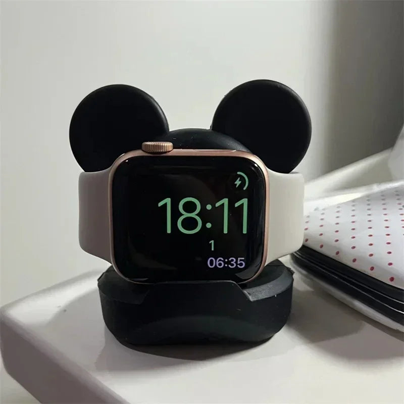 Charger stand for Apple Watch Series 10 9 8 7 6 SE 5 4 iWatch silicone