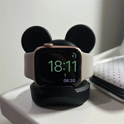 Charger stand for Apple Watch Series 10 9 8 7 6 SE 5 4 iWatch silicone