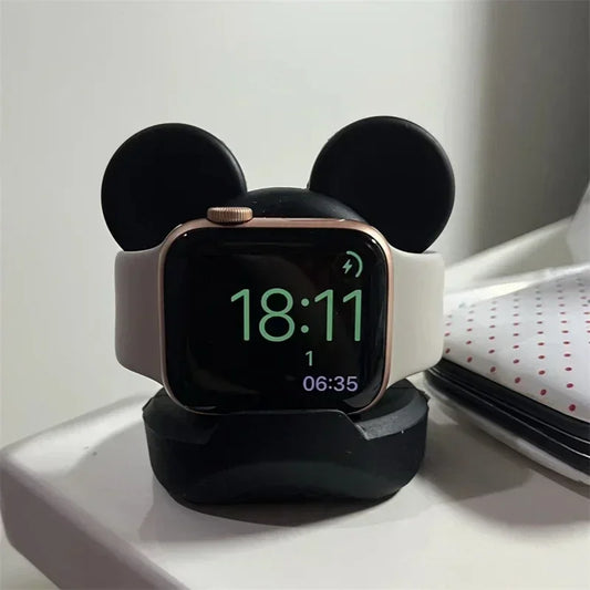 Charger stand for Apple Watch Series 10 9 8 7 6 SE 5 4 iWatch silicone
