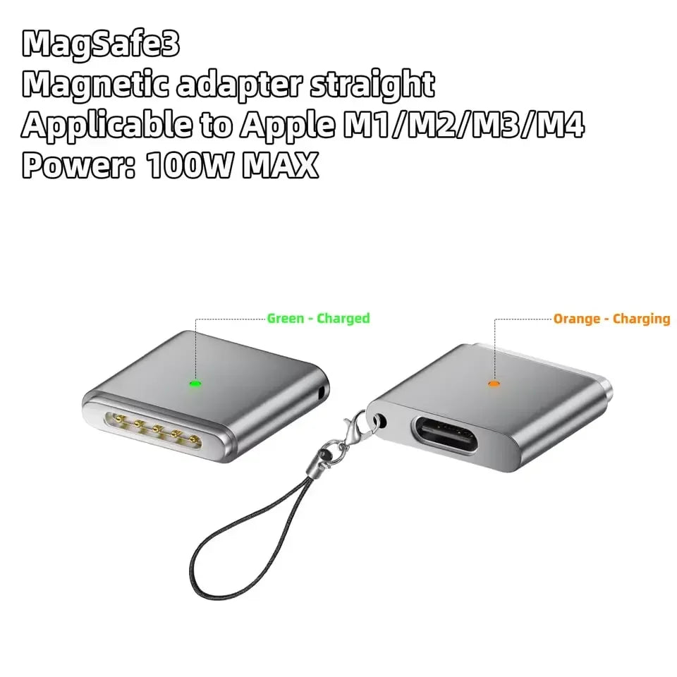 100W PD Type-C to MagSafe 3 Magnetic Fast Charging Adapter