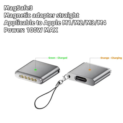 100W PD Type-C to MagSafe 3 Magnetic Fast Charging Adapter