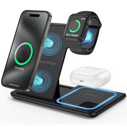 3-in-1 Wireless Charger for Mobile AirPods Pro Fast Charging Station