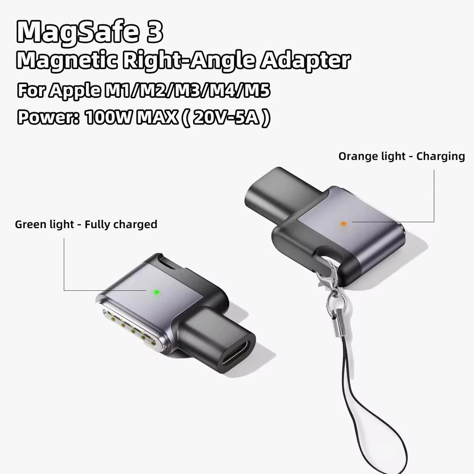100W PD Type-C to MagSafe 3 Magnetic Fast Charging Adapter