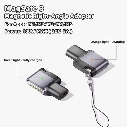 100W PD Type-C to MagSafe 3 Magnetic Fast Charging Adapter