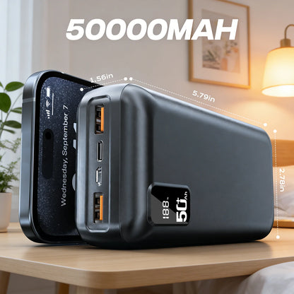 Hganus 50000mAh Power Bank QC PD3.0 22.5W Fast Charging Type