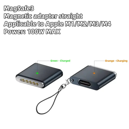100W PD Type-C to MagSafe 3 Magnetic Fast Charging Adapter