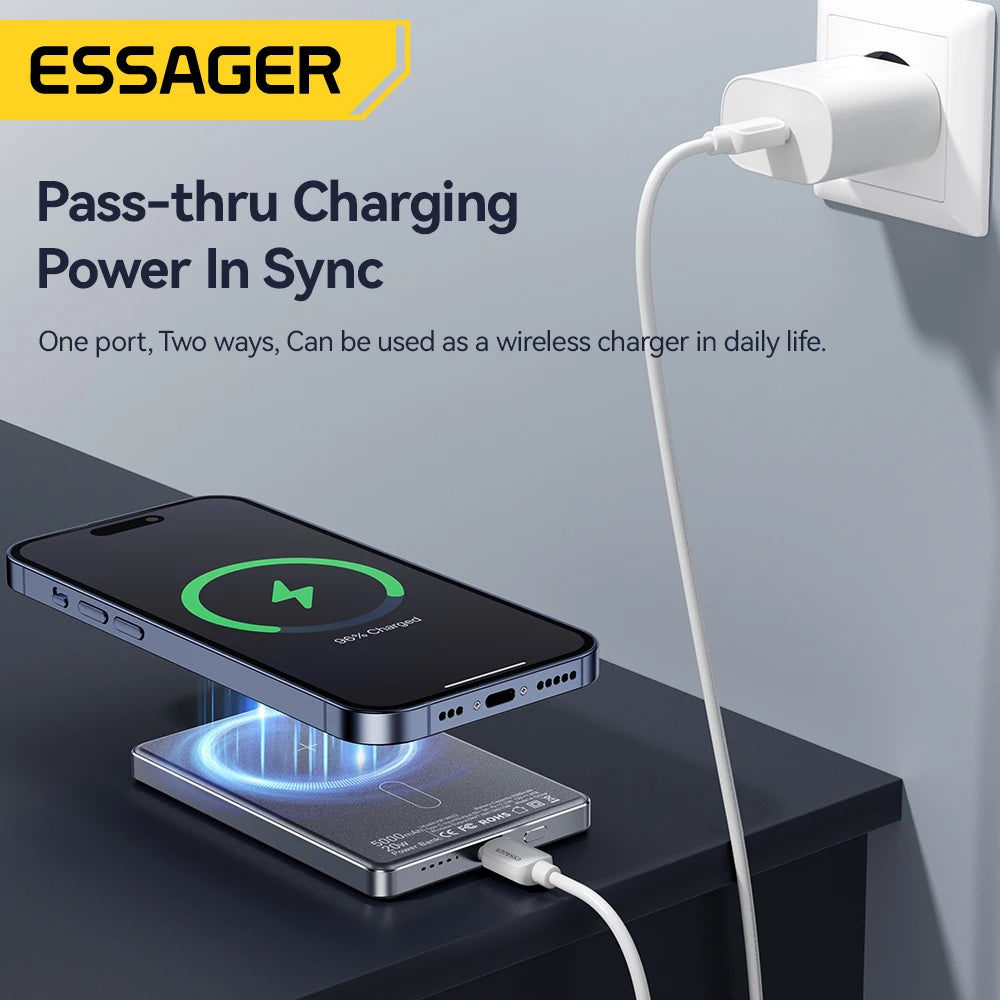 Wireless Power Bank Magnetic 20W 5000mAh Portable Fast Charging External Battery for Magsafe For iPhone 17 16 15 14