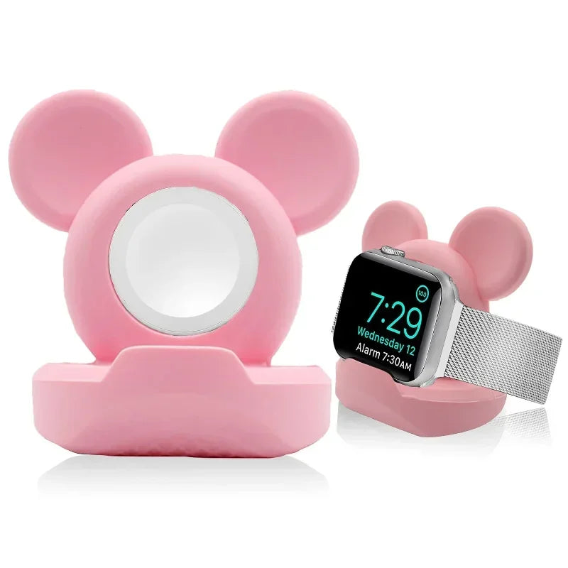 Charger stand for Apple Watch Series 10 9 8 7 6 SE 5 4 iWatch silicone