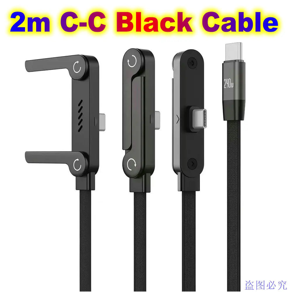 USB Type C Flat Charger Charging Cable C Kick Cable Stand Invisible