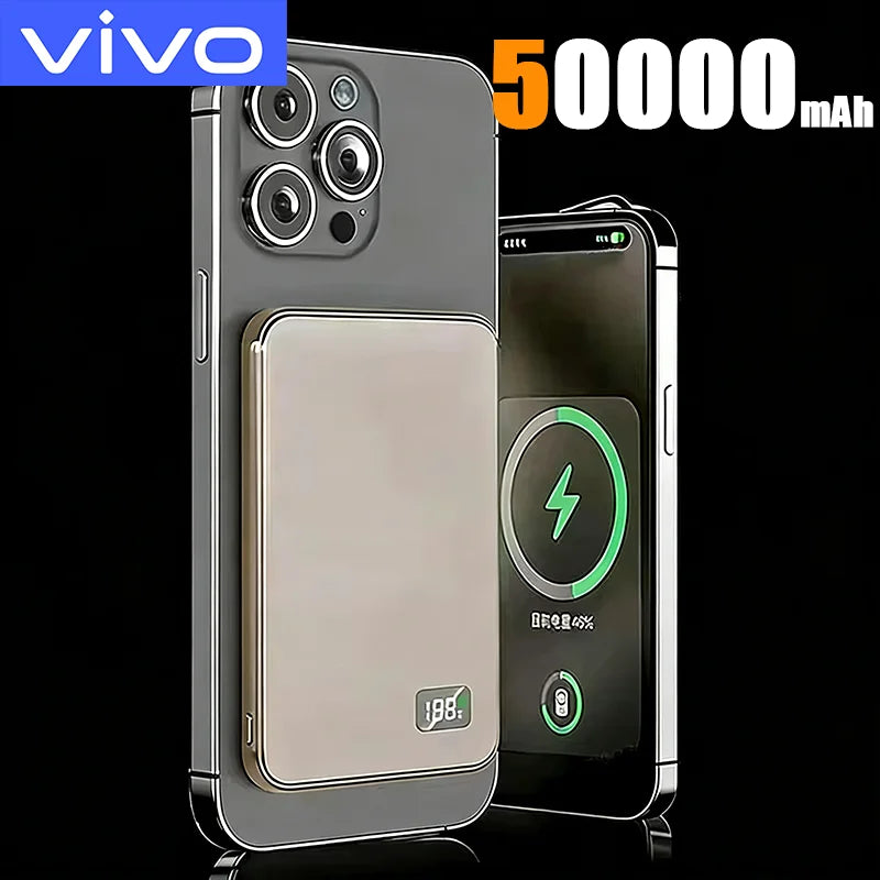 50000mAh Ultra Thin Power Bank for MagSafe Magnetic Wireless