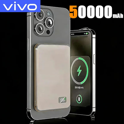 50000mAh Ultra Thin Power Bank for MagSafe Magnetic Wireless
