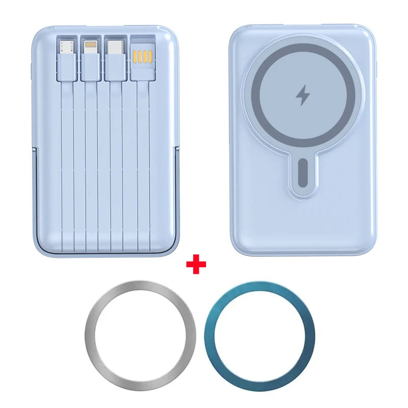 20000mAh Magnetic Power Bank with Cable Stand Wireless
