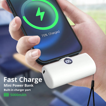Fast Portable Charger Type C or Lightning Power Bank Compact
