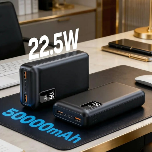 Hganus 50000mAh Power Bank QC PD3.0 22.5W Fast Charging Type