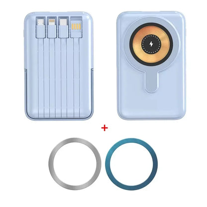 20000mAh Magnetic Power Bank with Cable Stand Wireless