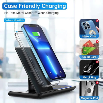 3-in-1 Wireless Charger for Mobile AirPods Pro Fast Charging Station
