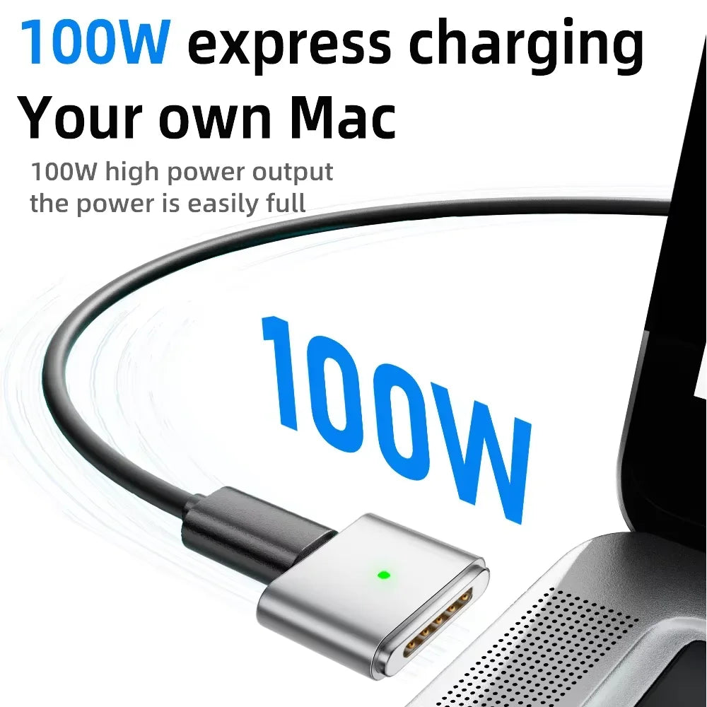 100W PD Type-C to MagSafe 3 Magnetic Fast Charging Adapter